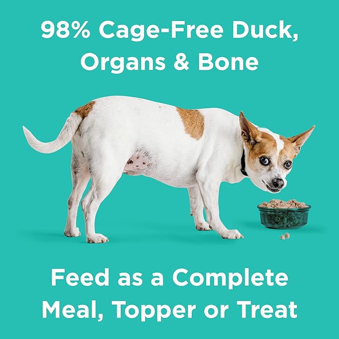 BIXBI Rawbble Duck Recipe Grain - Free Freeze - Dried Dog Food, 12 - oz bag