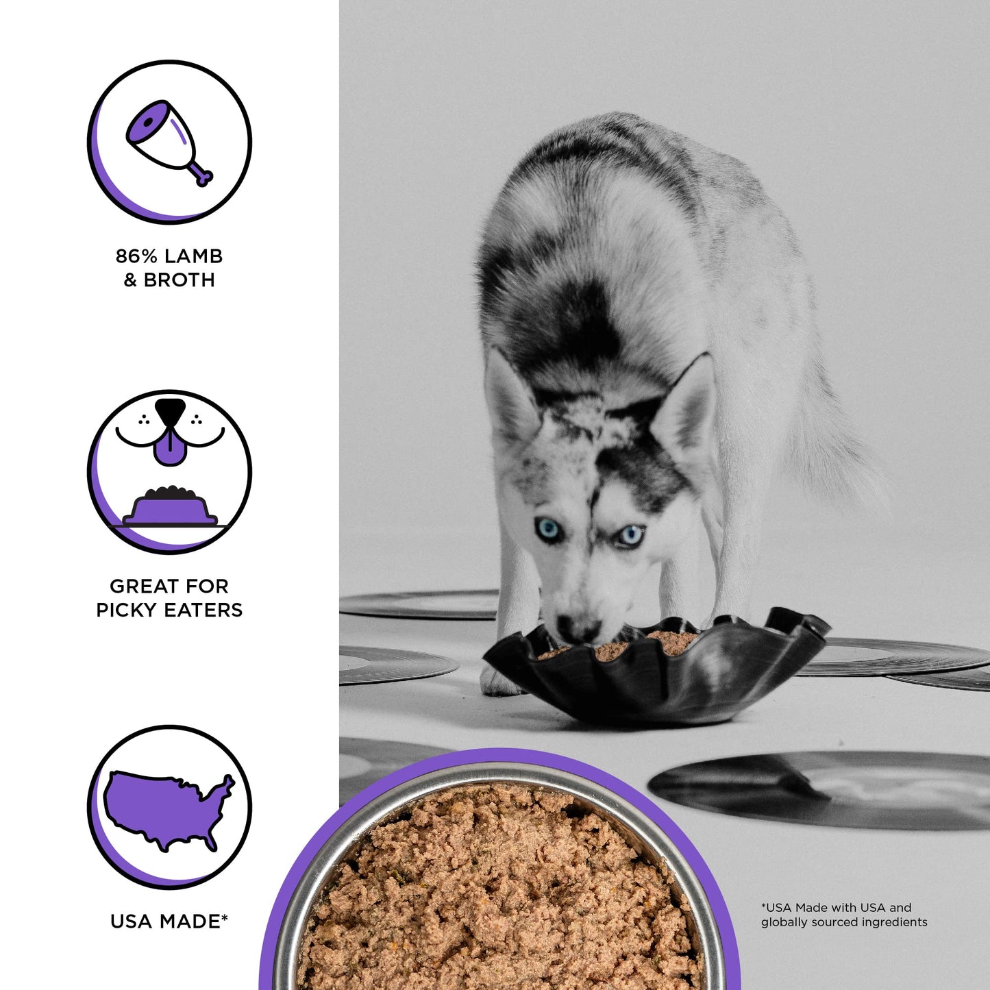 BIXBI Rawbble Grain - Free Canned Wet Dog Food, Lamb Recipe, 12.5 oz. Cans (Pack of 12)