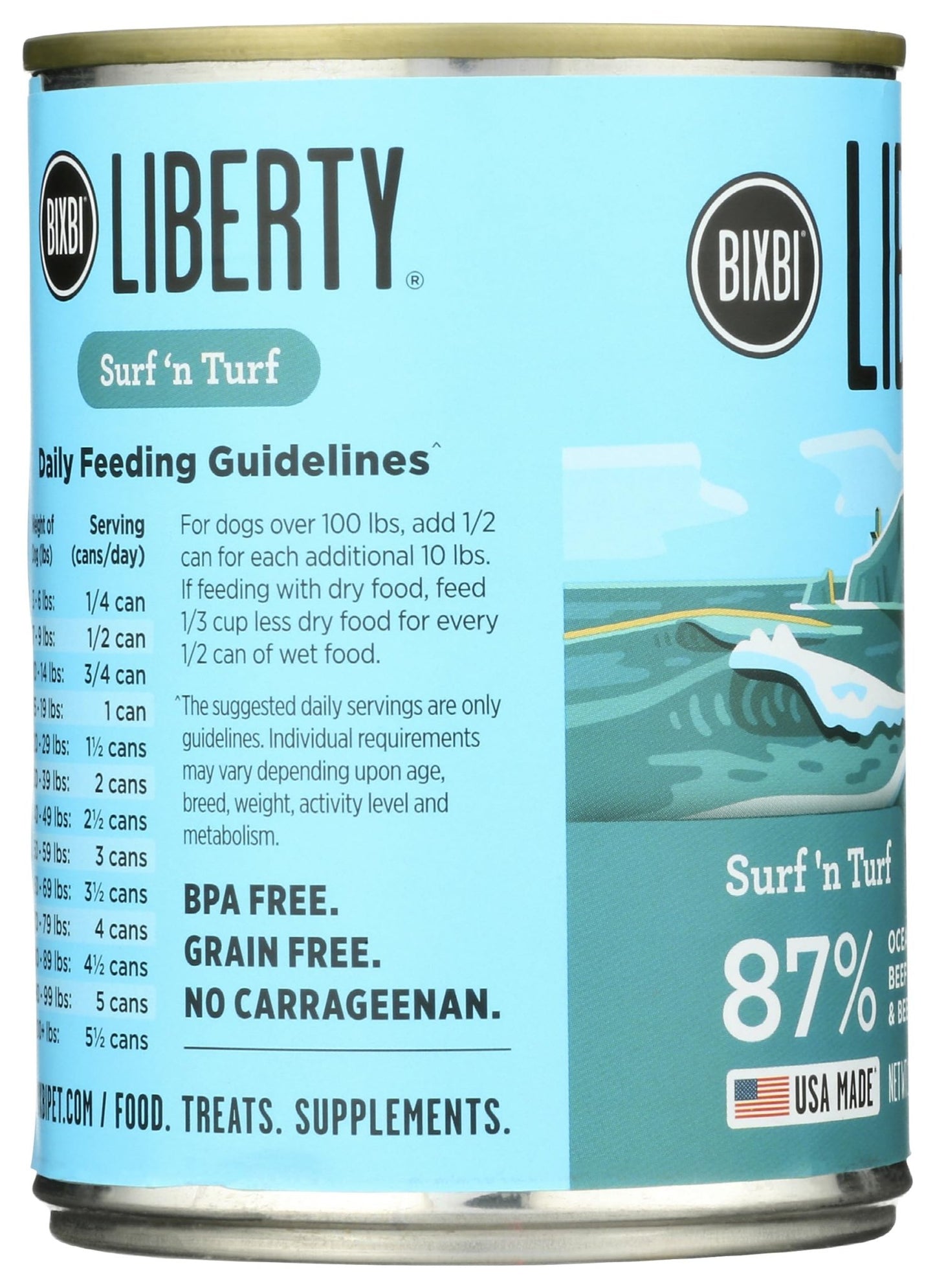 BIXBI Surf 'n Turf Wet Dog Food, 12.5 OZ