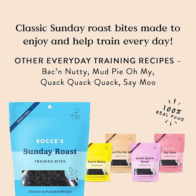 Bocces Sunday roast training bites