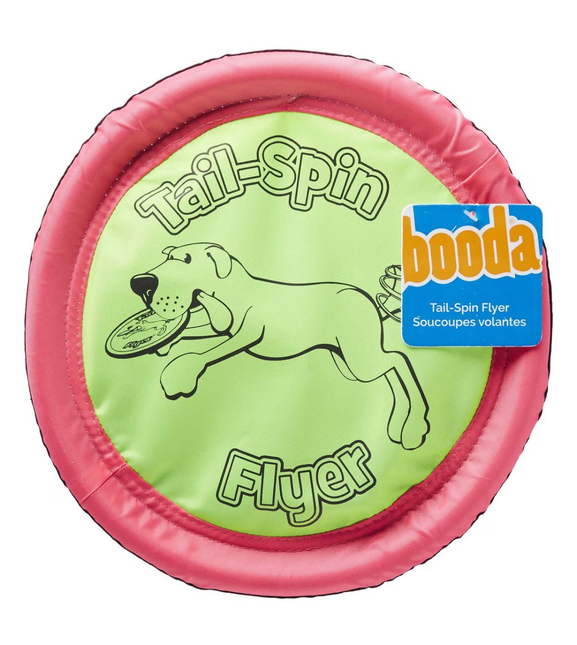 Booda Soft Bite Tail Spin Flyer Flying Disc Dog Toy, Color Varies, Large