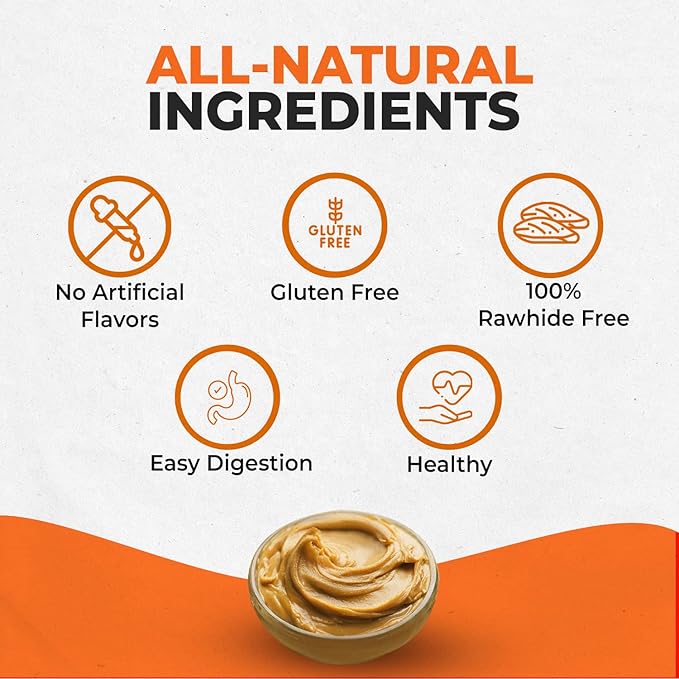 Canine naturals hide free peanut butter flavor rolls 7.6 oz
