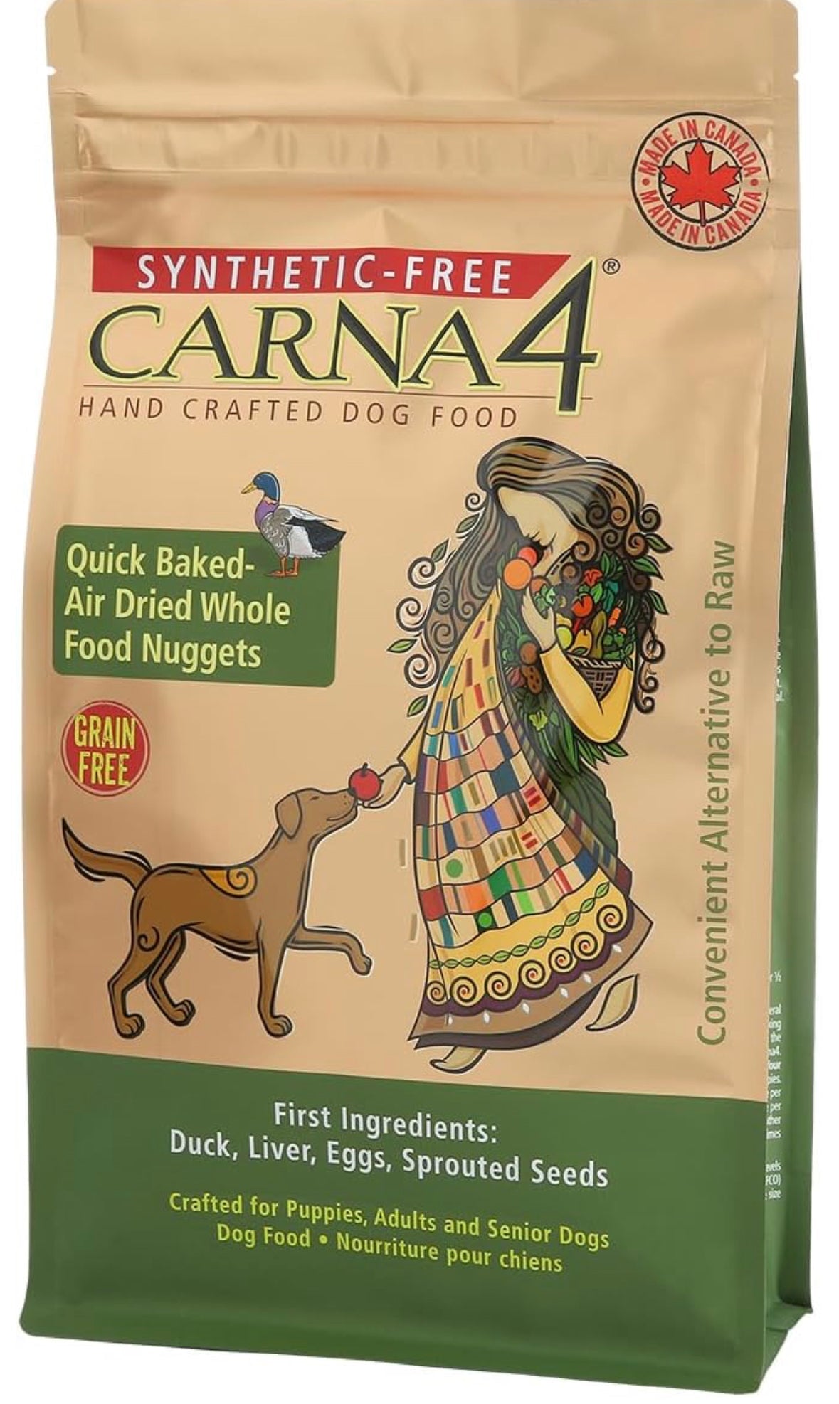 CARNA4 All Life Stages Duck Formula Dry Dog Food (3 Pound, Duck)
