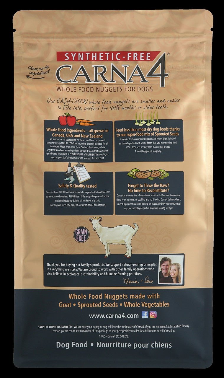 Carna4 quick baked air dried whole food - goat recipe 10lb