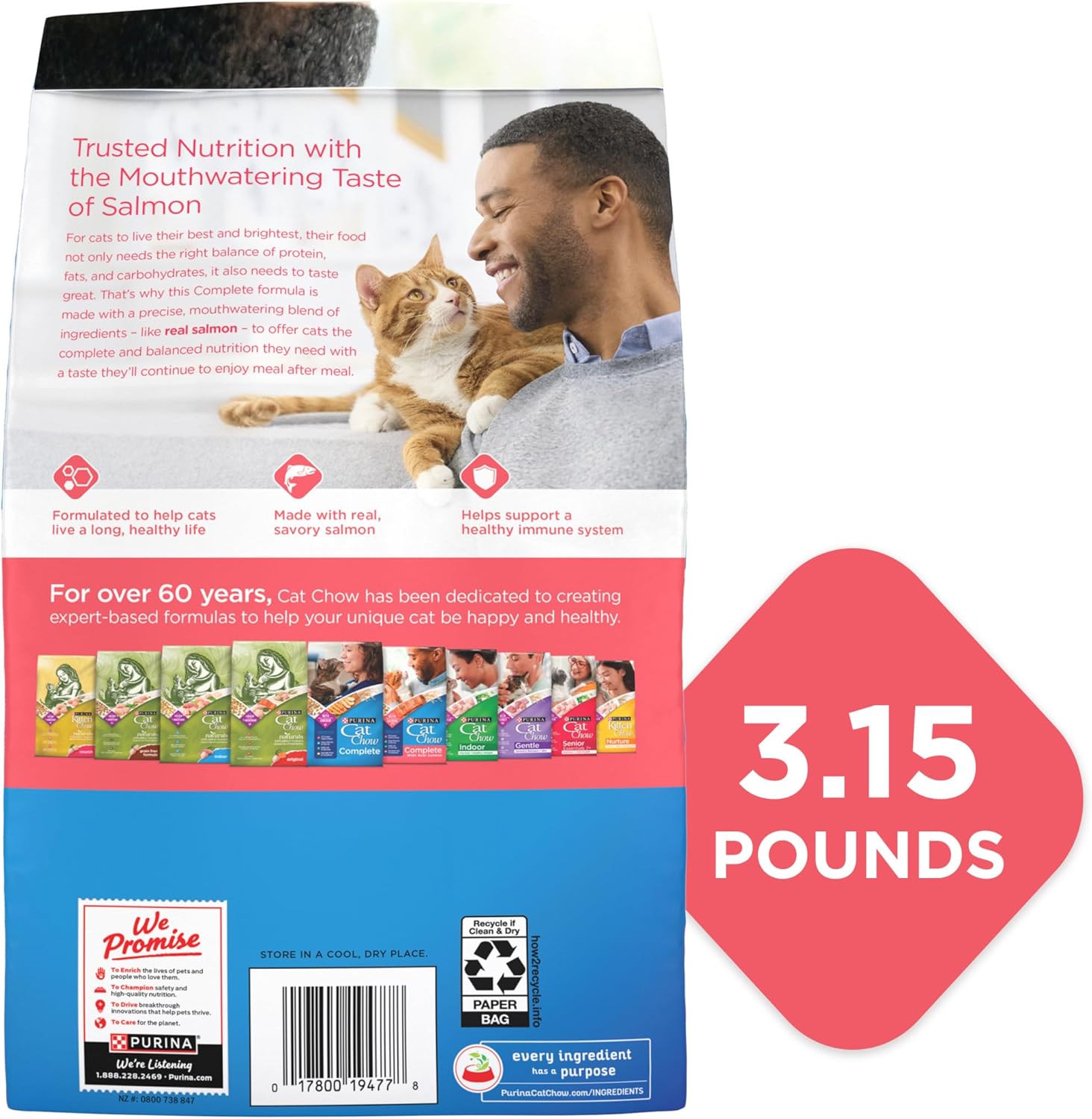 Cat Chow Complete with Chicken & Vitamins Dry Cat Food, 3.15 - lb bag