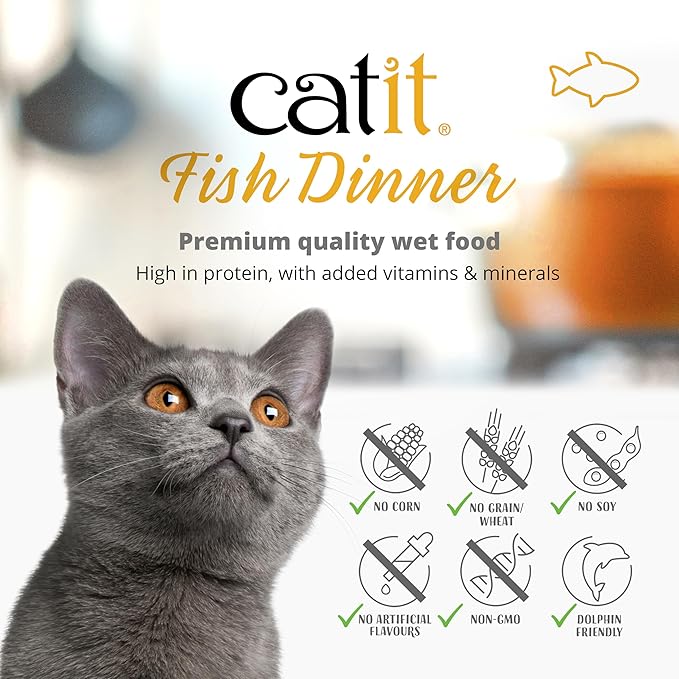 Catit fish dinner with layer of crab and pumpkin 2.8 oz