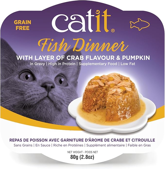 Catit fish dinner with layer of crab and pumpkin 2.8 oz