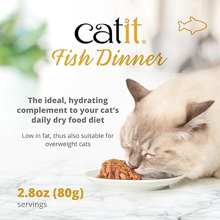 Catit fish dinner with layer of tilapia and potato