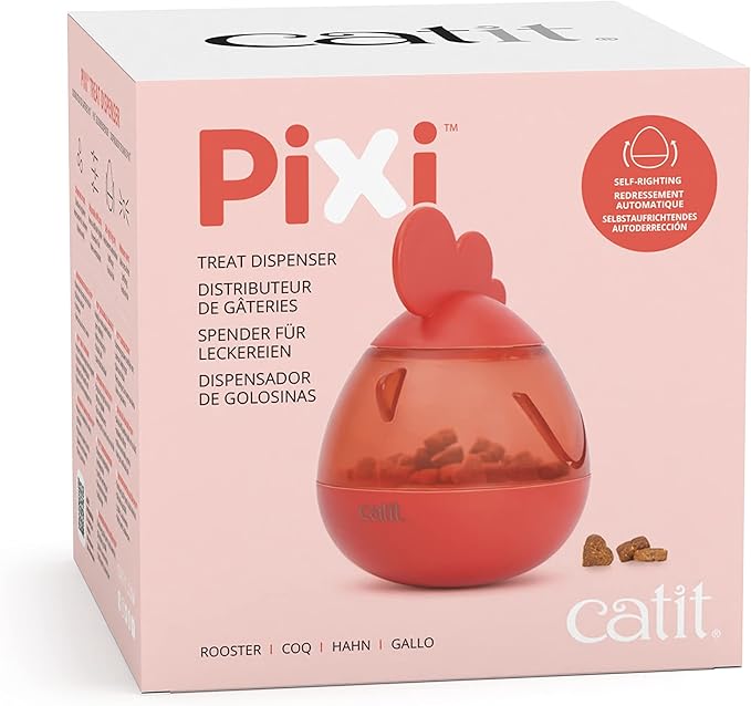Catit pixi treat dispenser - red