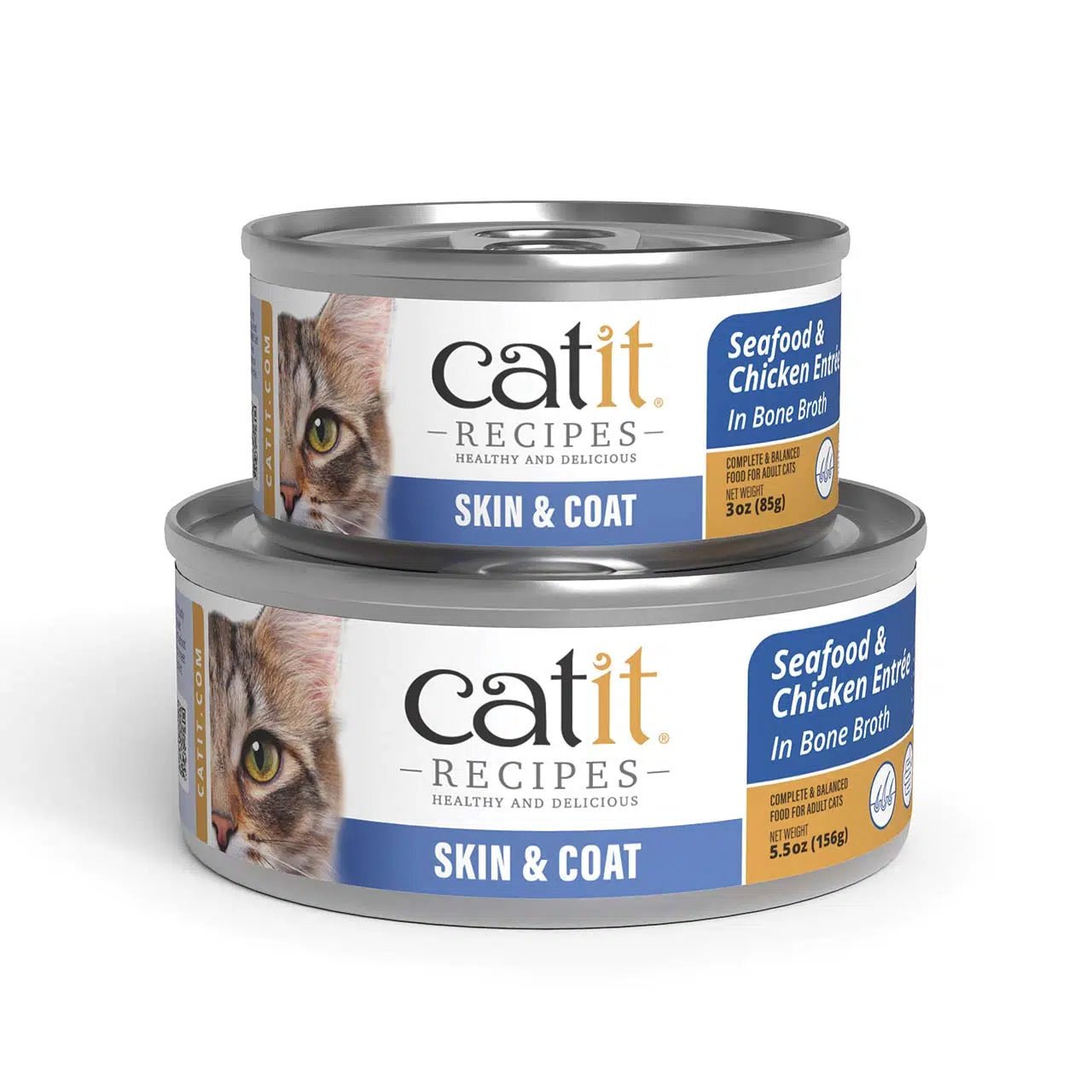 Catit skin and coat seafood and chicken entree 3oz