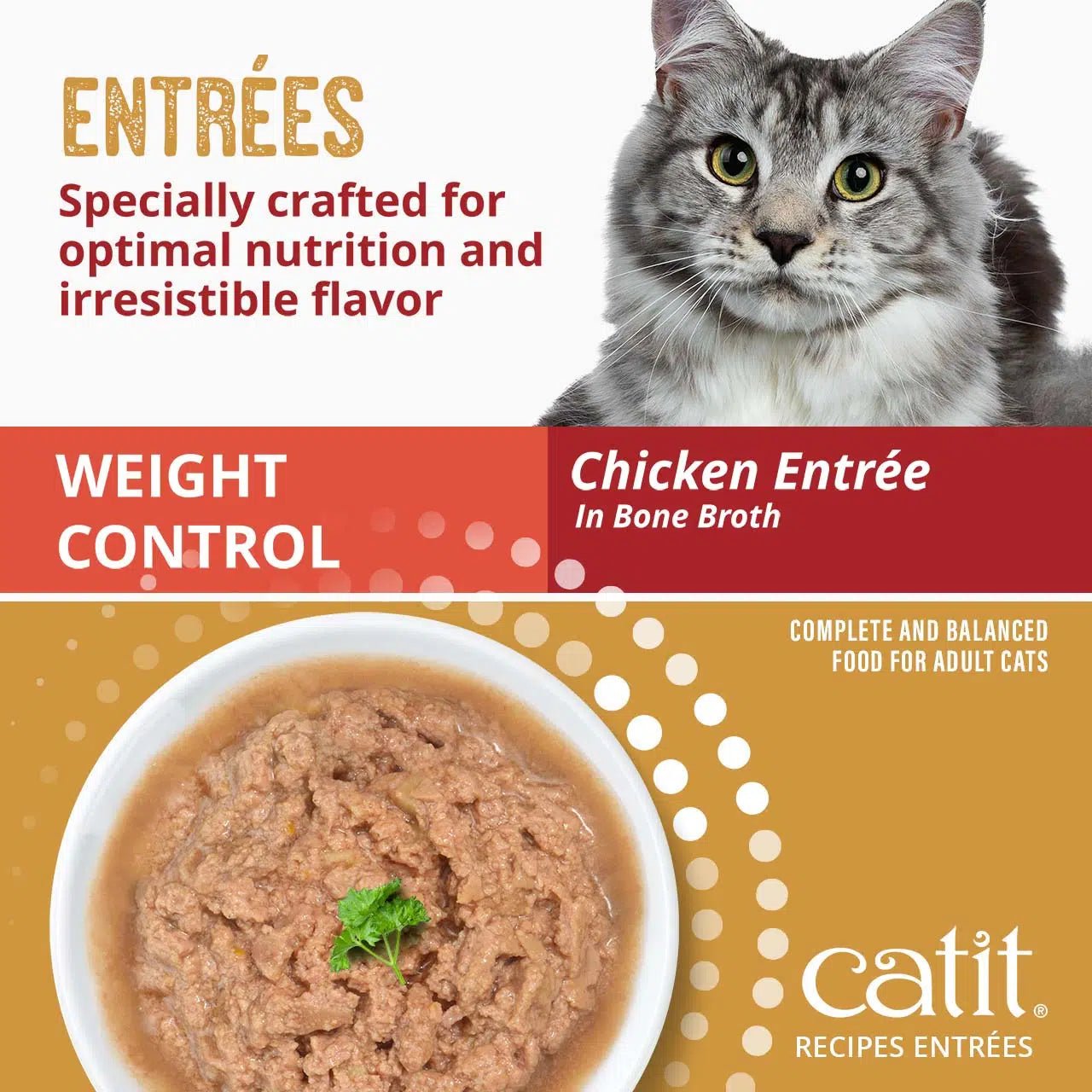 Catit weight control chicken entree 3oz wet food