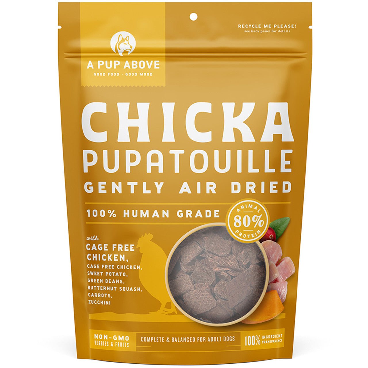 Chicka pupatouille air dried cage free chicken flavored 2 lb
