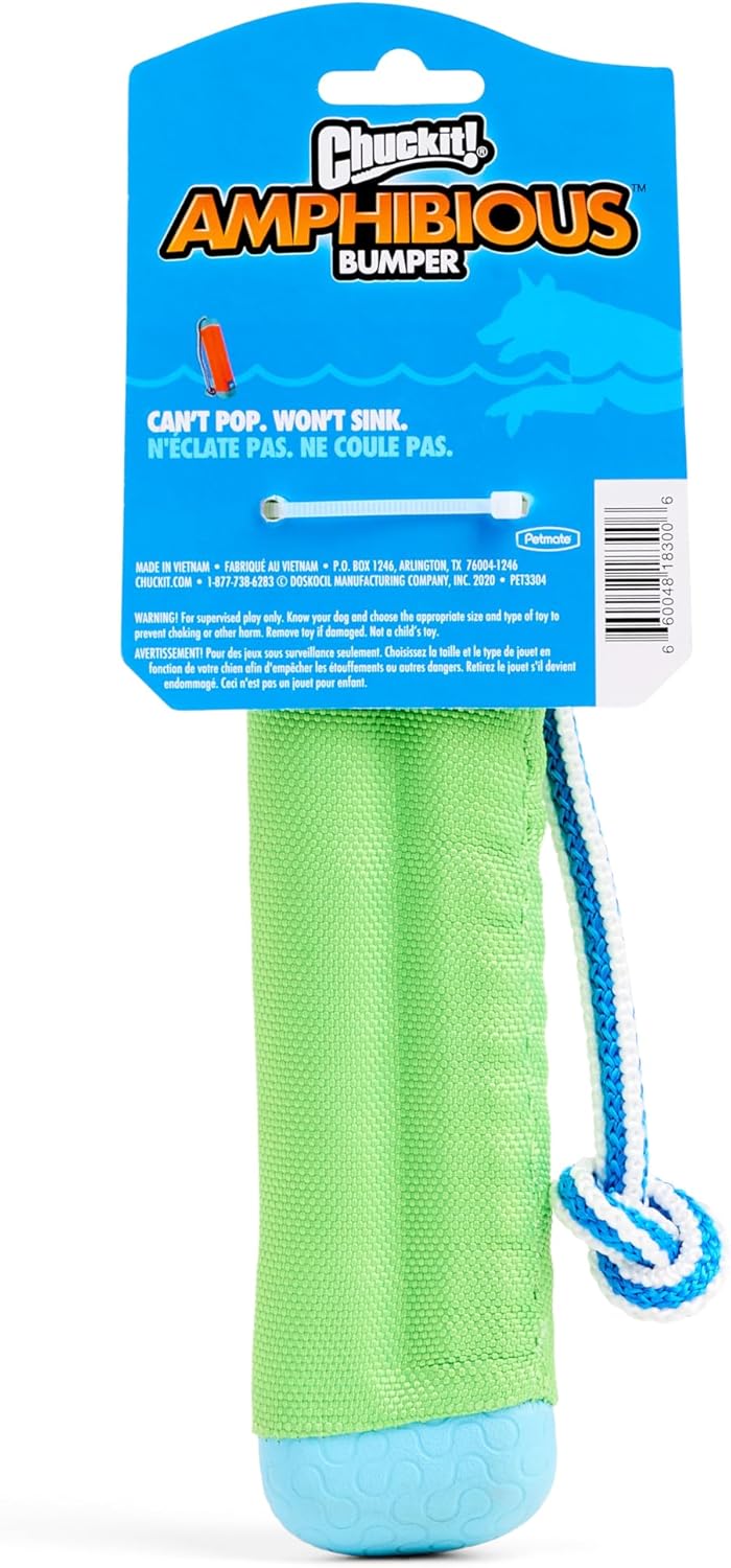 Chuck it amphibious bumper small dog toy