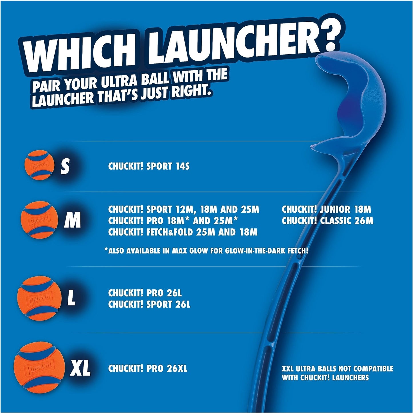 Chuckit! Dog Ball Launcher - Pro 18" with Medium (2.5"), Dog Fetch Ball Thrower, For Dogs 20 - 60 Pounds, Made in USA