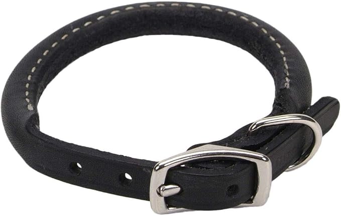 Circle T Oak Tanned Leather Round Dog Collar