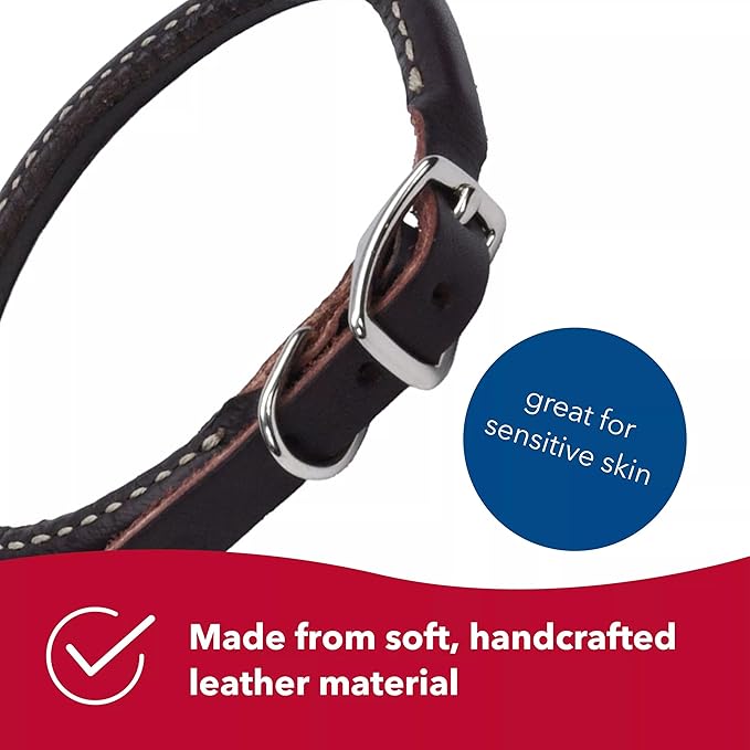 Circle T Oak Tanned Leather Round Dog Collar