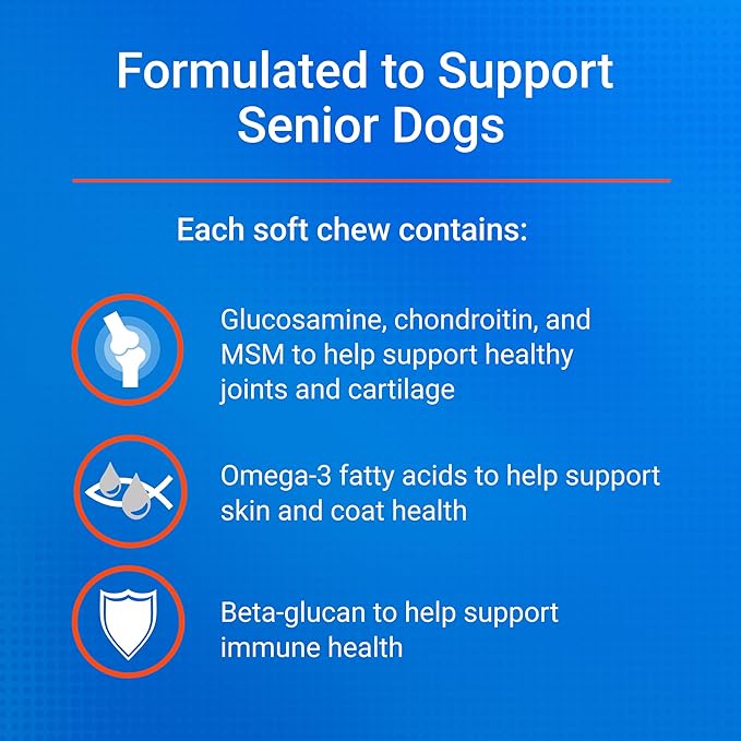 Cosequin joint health supplement senior 60ct tasty soft chews dog senior supplement