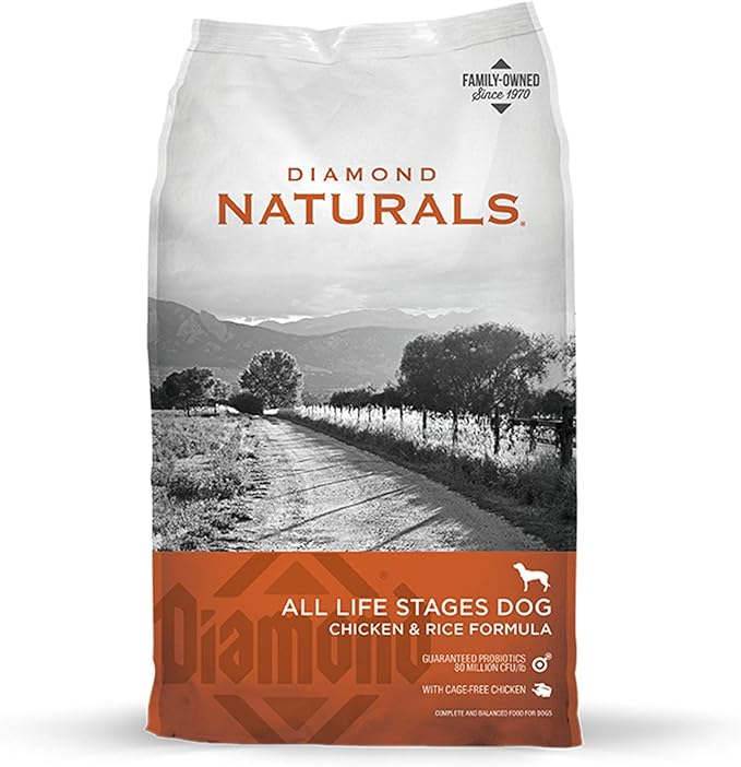 Diamond naturals all life stages chicken and rice formula 40lb