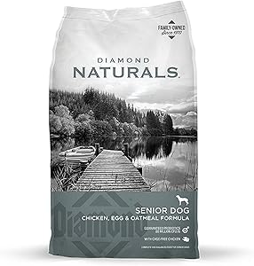 Diamond naturals senior dog chicken egg oatmeal dry dog food 6lbs kibble