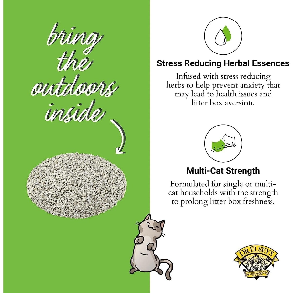 Dr. Elsey's Precious Cat Touch of Outdoors Litter Bag, 20 lb - cat litter - 000338001205