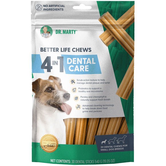 dr marty 4 in 1 dental chews 30 count