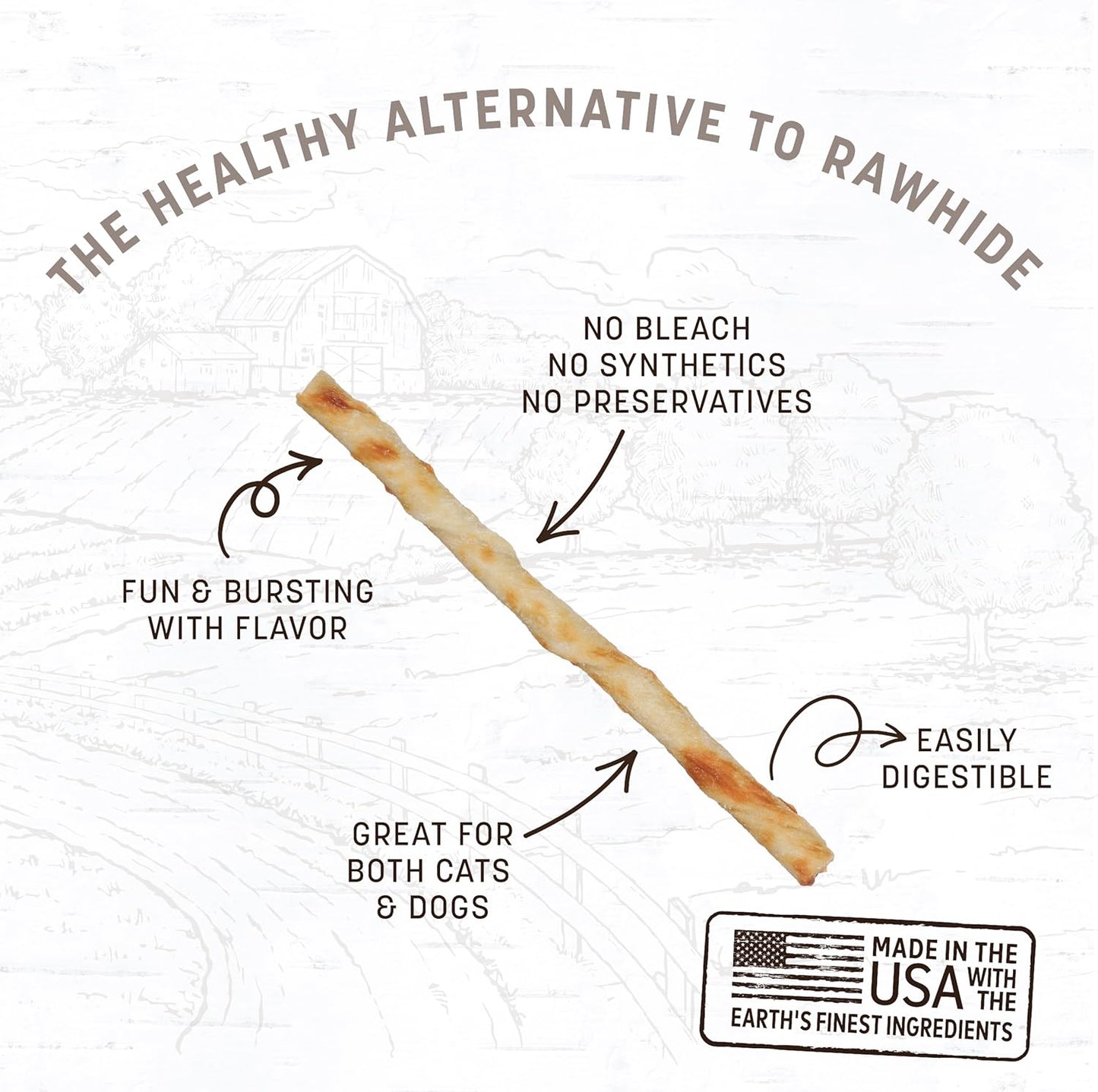 Earth animal no hide beef sticks dog cat treats 10 sticks