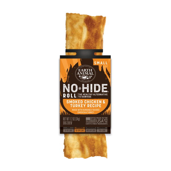 Earth animal no hide dog chew small smoked chicken & Turkey dog chew treat