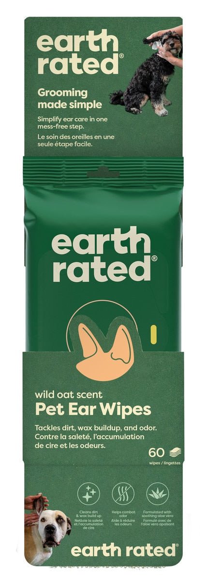 Earth Rated Dog Ear wipes, Pack of 60