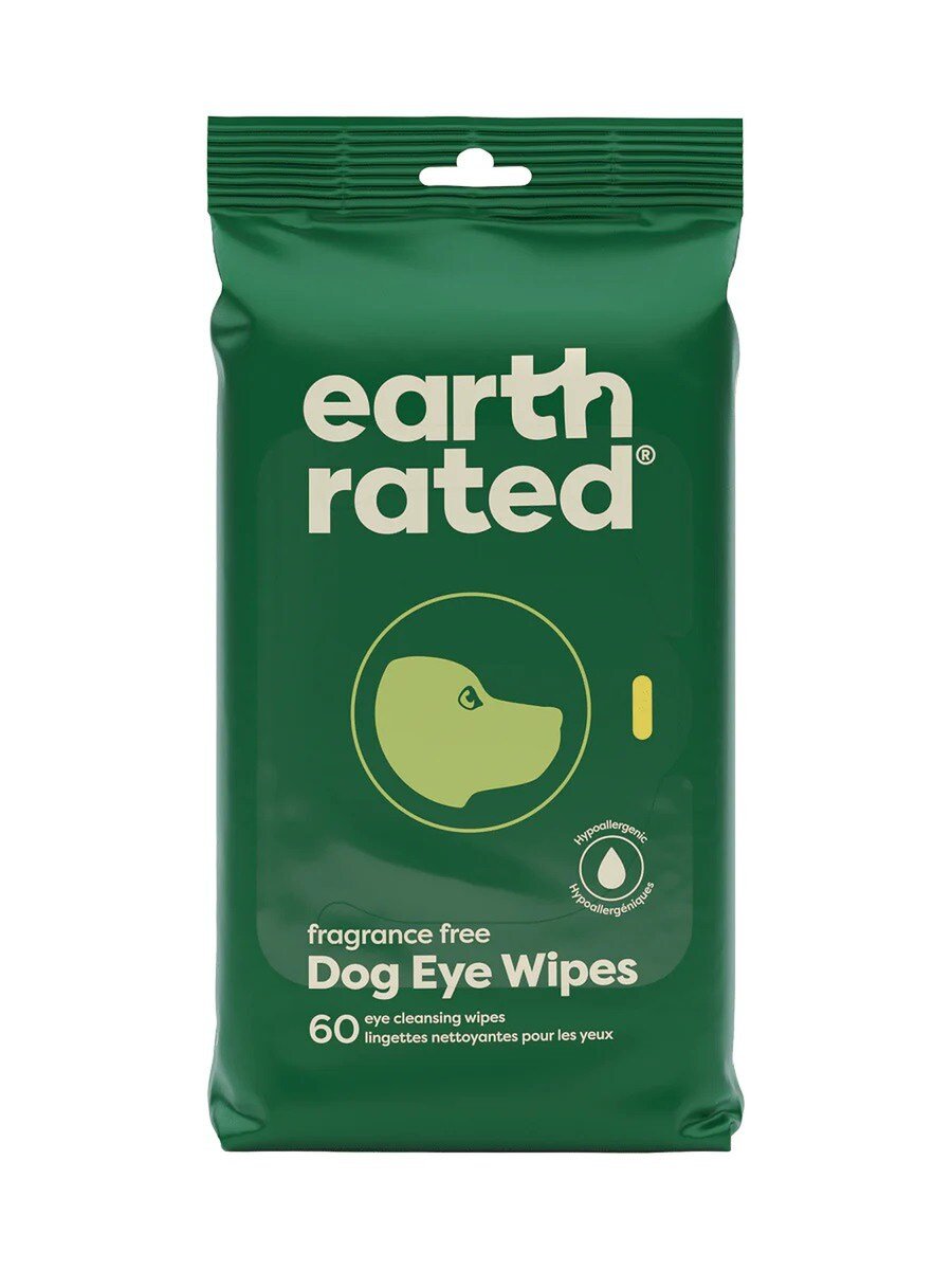 Earth rated fragrance free pet eye wipes 60ct