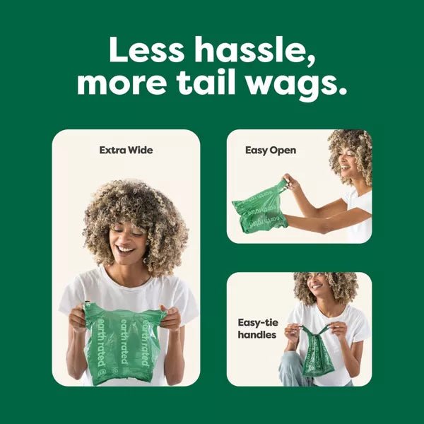 Earth rated lavender poop bags with handles 120 count