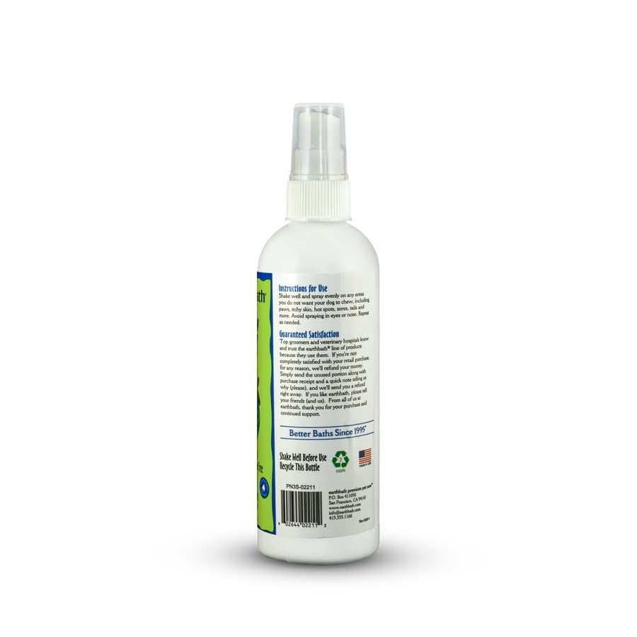 Earthbath, No Chew Spray For Dogs - A Bitter Apple Spray For Dogs To Stop Chewing, Essential Dog Training & Behavior Aids, Cruelty Free, No Bite Spray For Puppies - 8 Oz