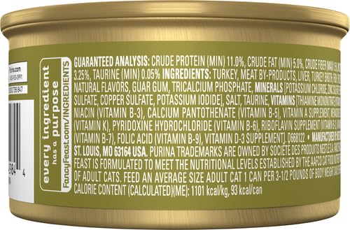 Fancy Feast Cat Turkey & Giblets Food, 3 Oz