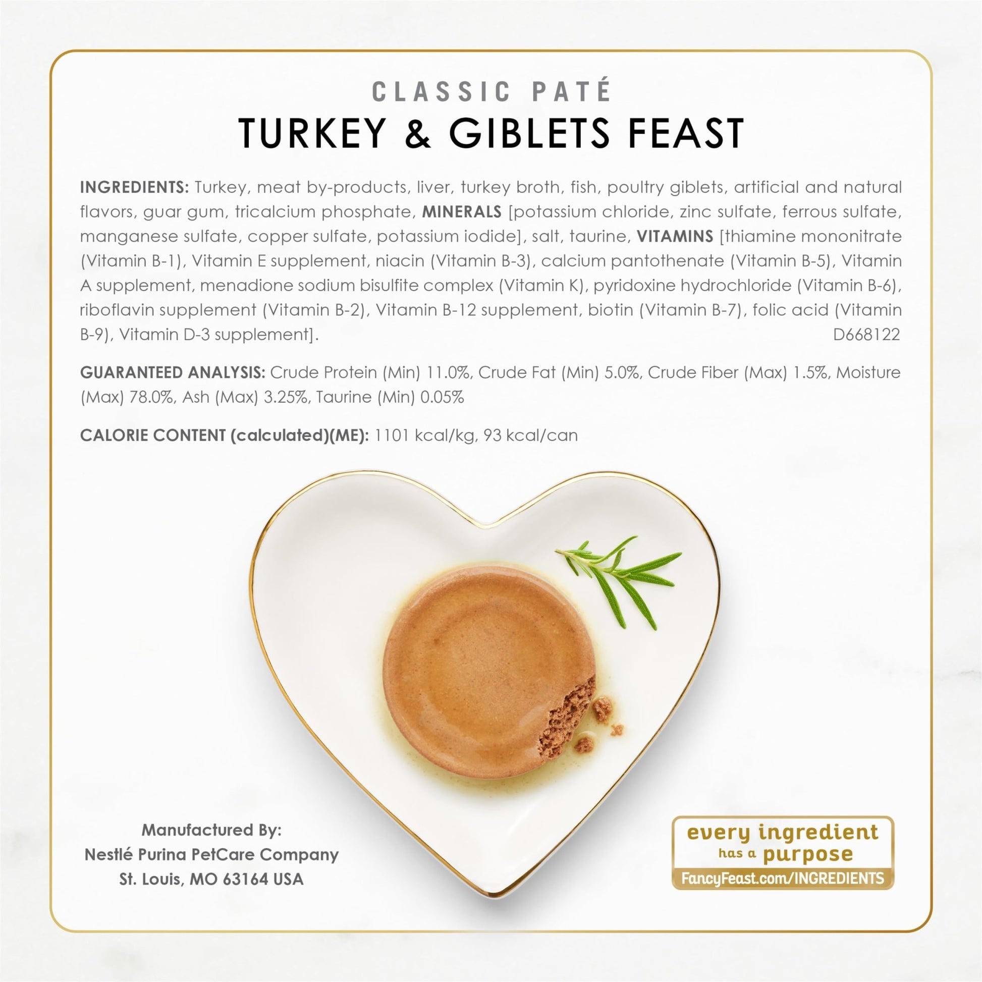 Fancy Feast Poultry And Beef Feast Classic Pate Collection Grain Free Wet Cat Food Variety