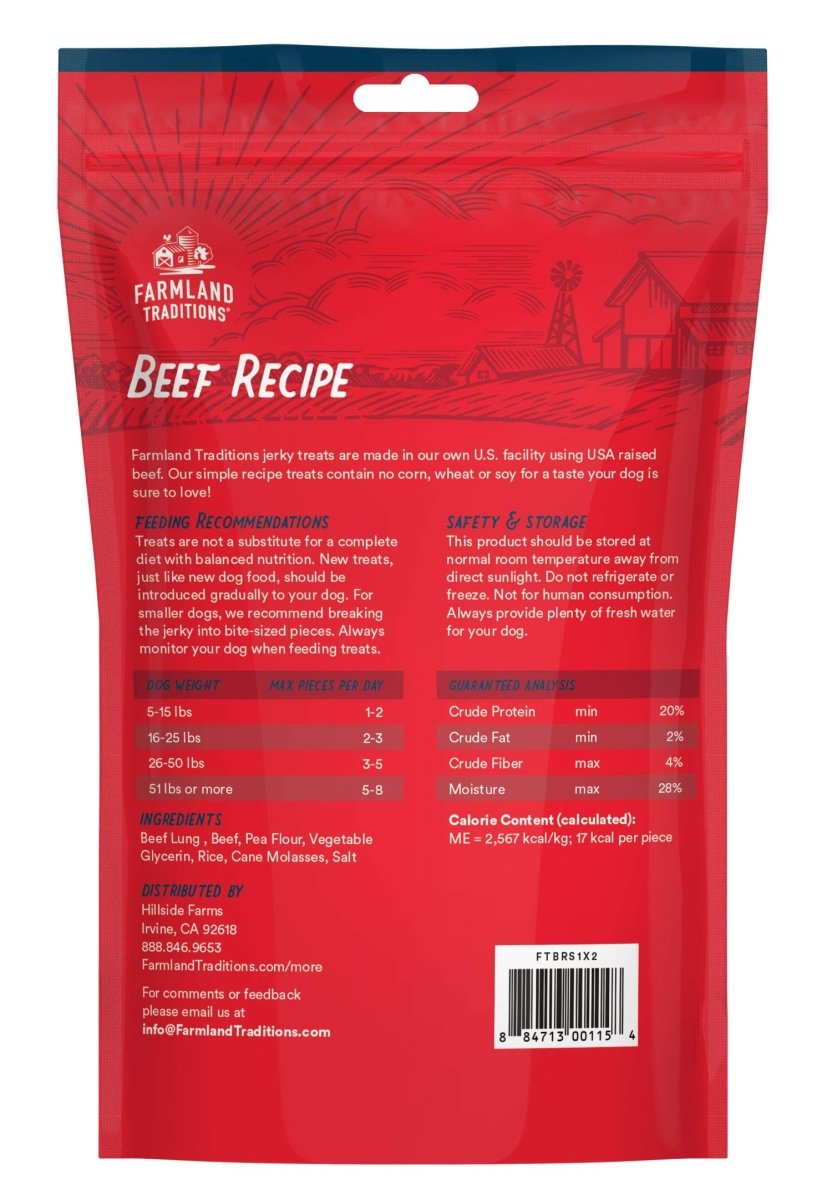 Farmland Traditions Beef Recipe Dog Jerky Sticks - 884713003042