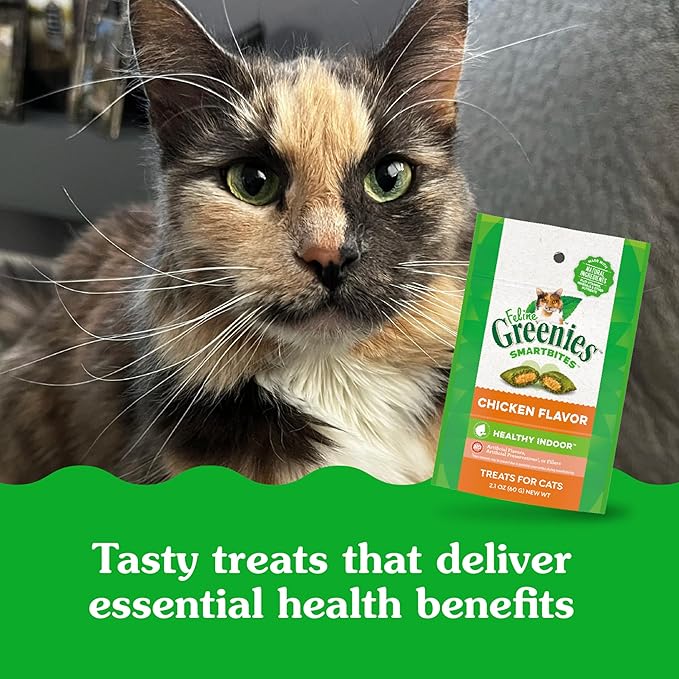 Feline greenies chicken flavor smart bites