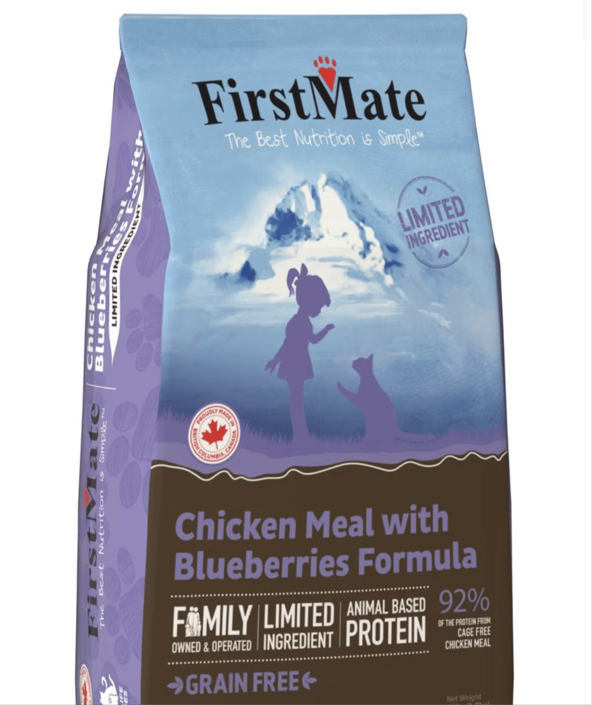 Firstmate Chicken Meal with Blueberries Formula Limited Ingredient Diet Grain - Free Dry Cat Food, 1lb bag