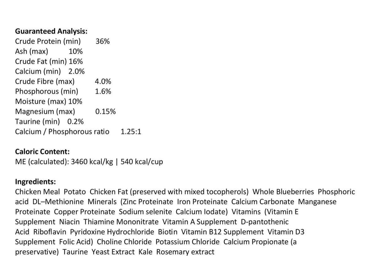 Firstmate Chicken Meal with Blueberries Formula Limited Ingredient Diet Grain - Free Dry Cat Food, 1lb bag