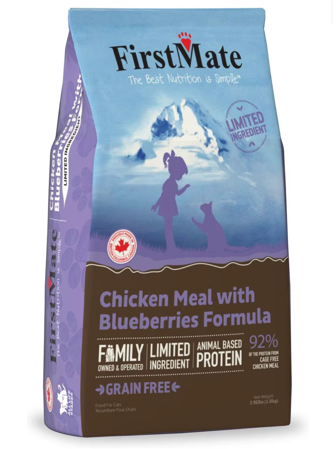 Firstmate Chicken Meal with Blueberries Formula Limited Ingredient Diet Grain - Free Dry Cat Food, 3.96 - lb bag