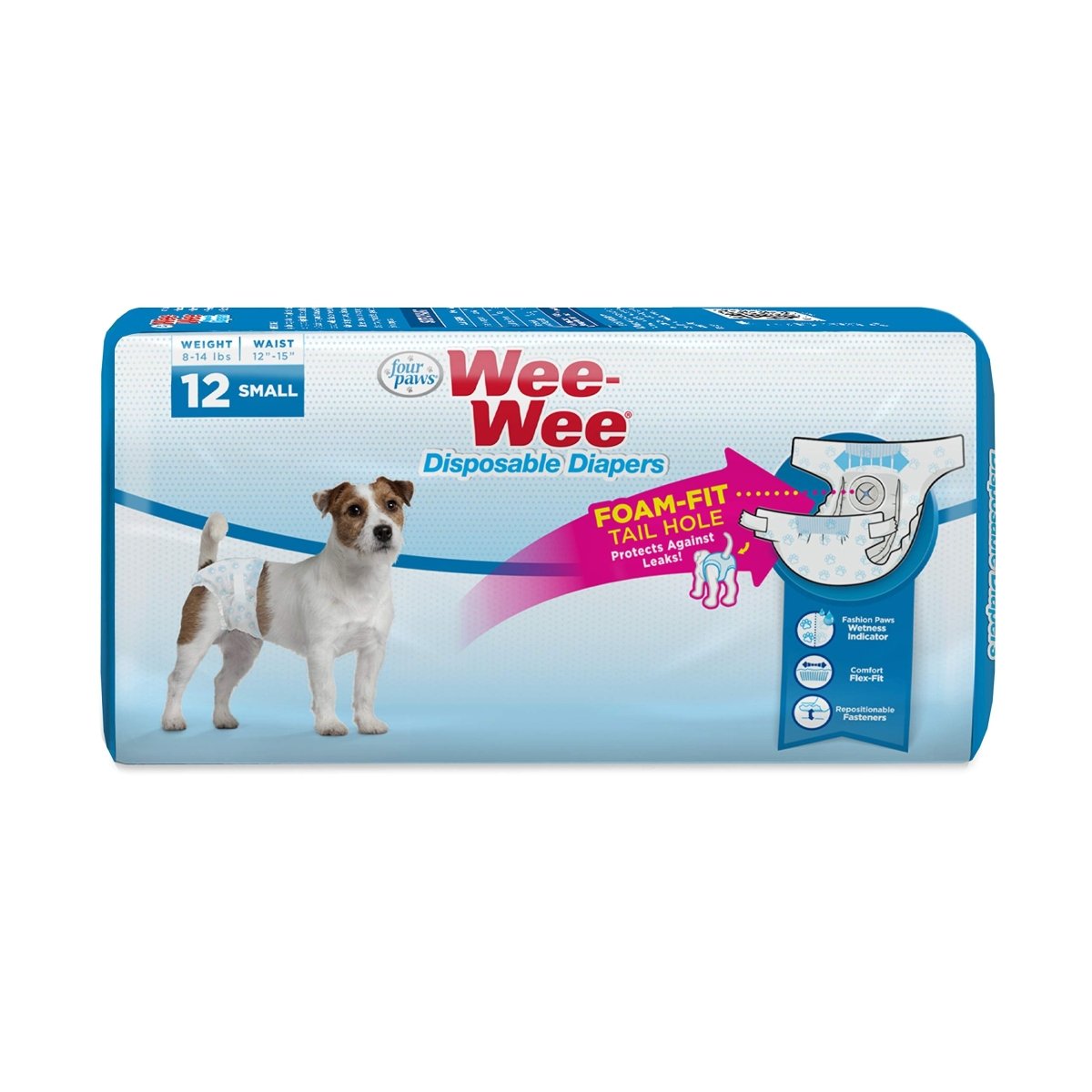 Four Paws Wee - Wee Disposable Dog Diapers - Small - 12 Count - diapers - 045663972318