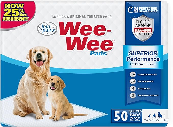 Four paws wee wee pads 50 count 22x23