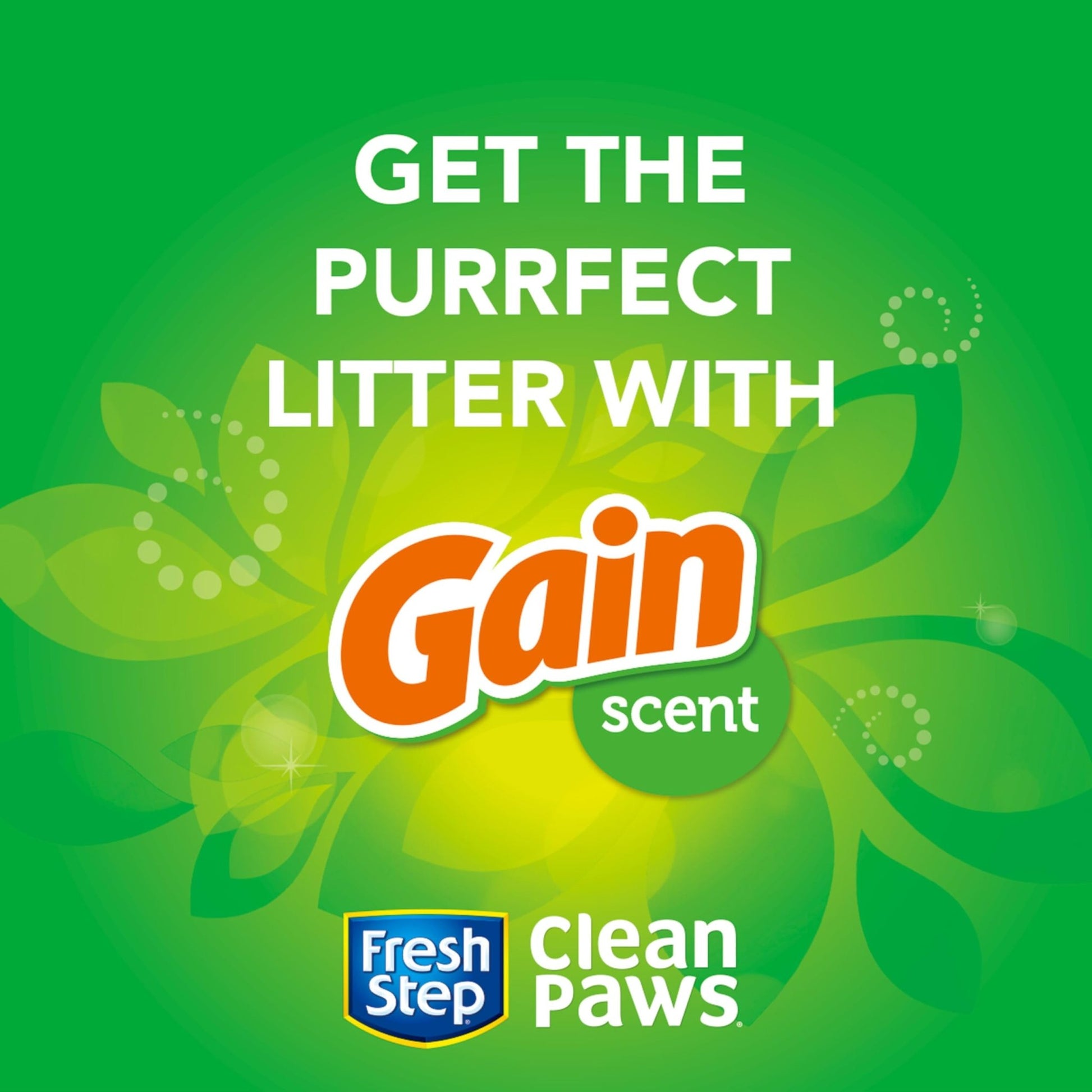 Fresh Step Clean Paws Cat Litter, Clumping Cat Litter With Febreze, Gain Scent 22.5 Pounds