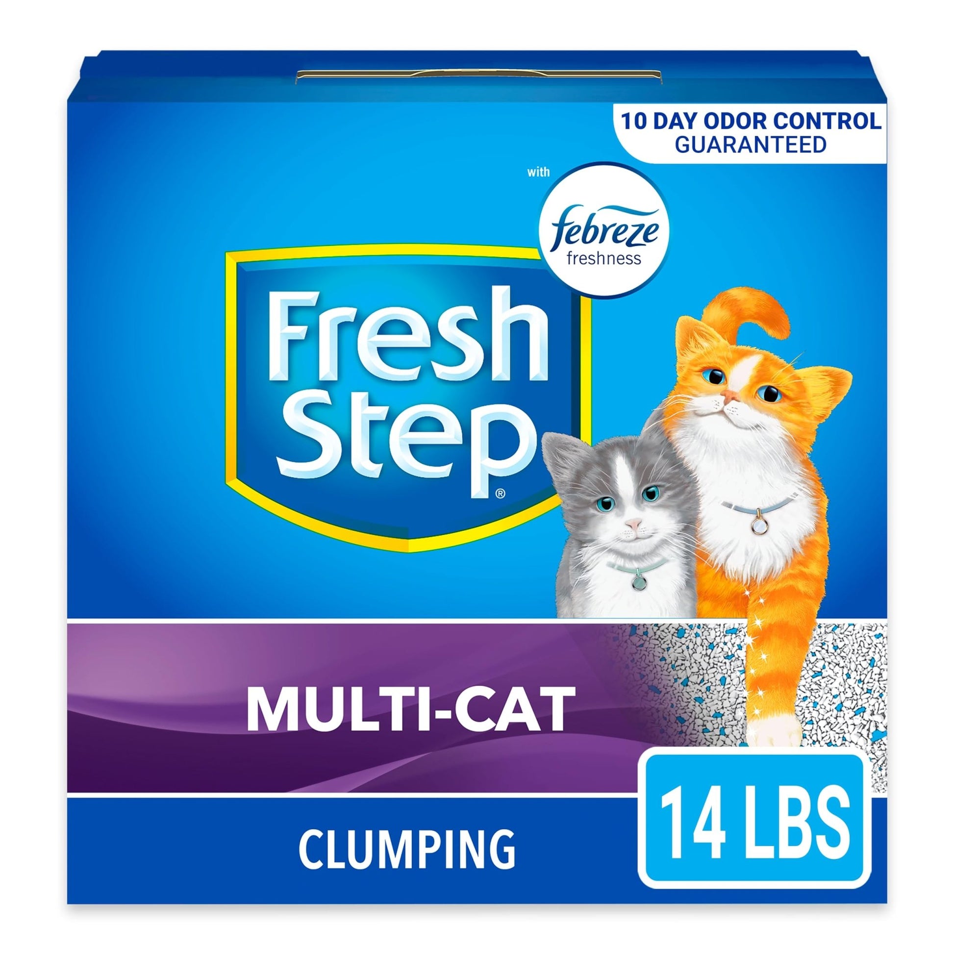 Fresh Step Clumping Cat Litter, Multi - Cat Odor Control, 14 Lbs