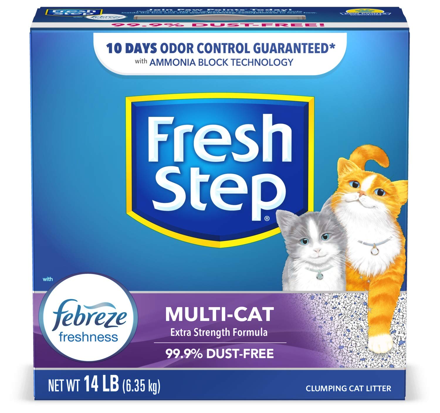 Fresh Step Clumping Cat Litter, Multi - Cat Odor Control, 14 Lbs