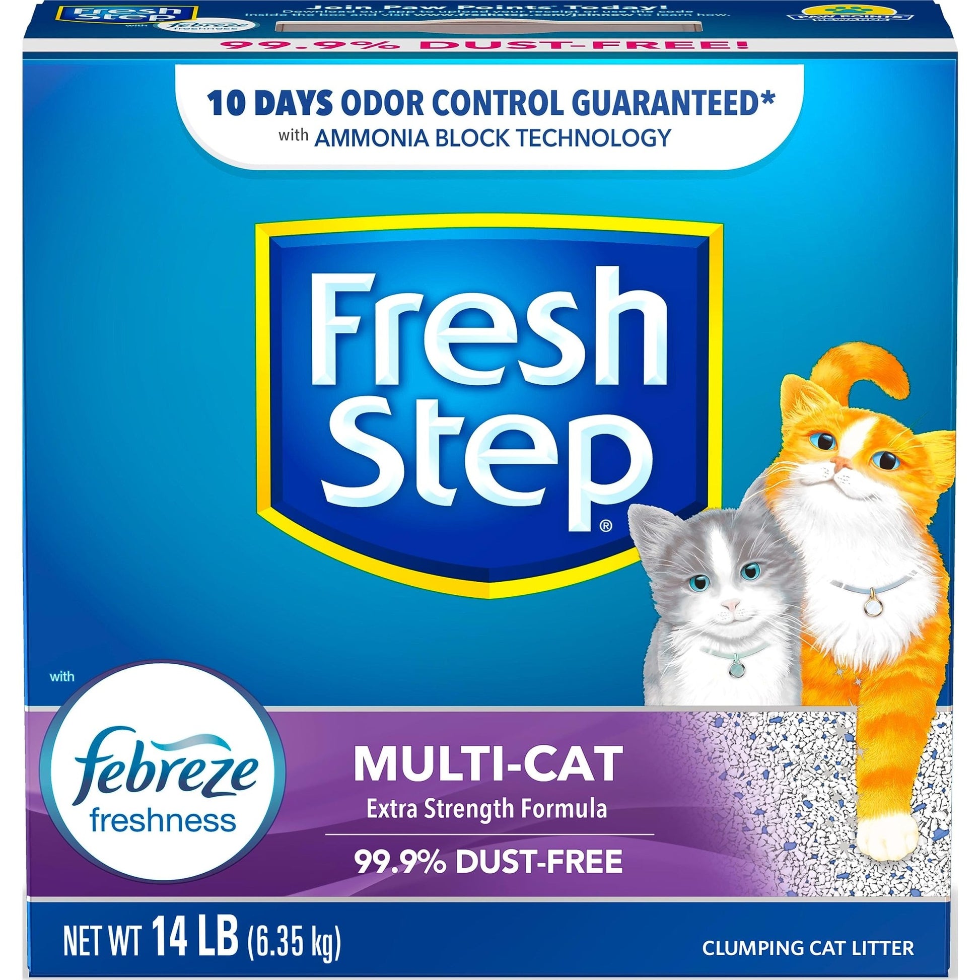 Fresh Step Clumping Cat Litter, Multi - Cat Odor Control, 14 Lbs