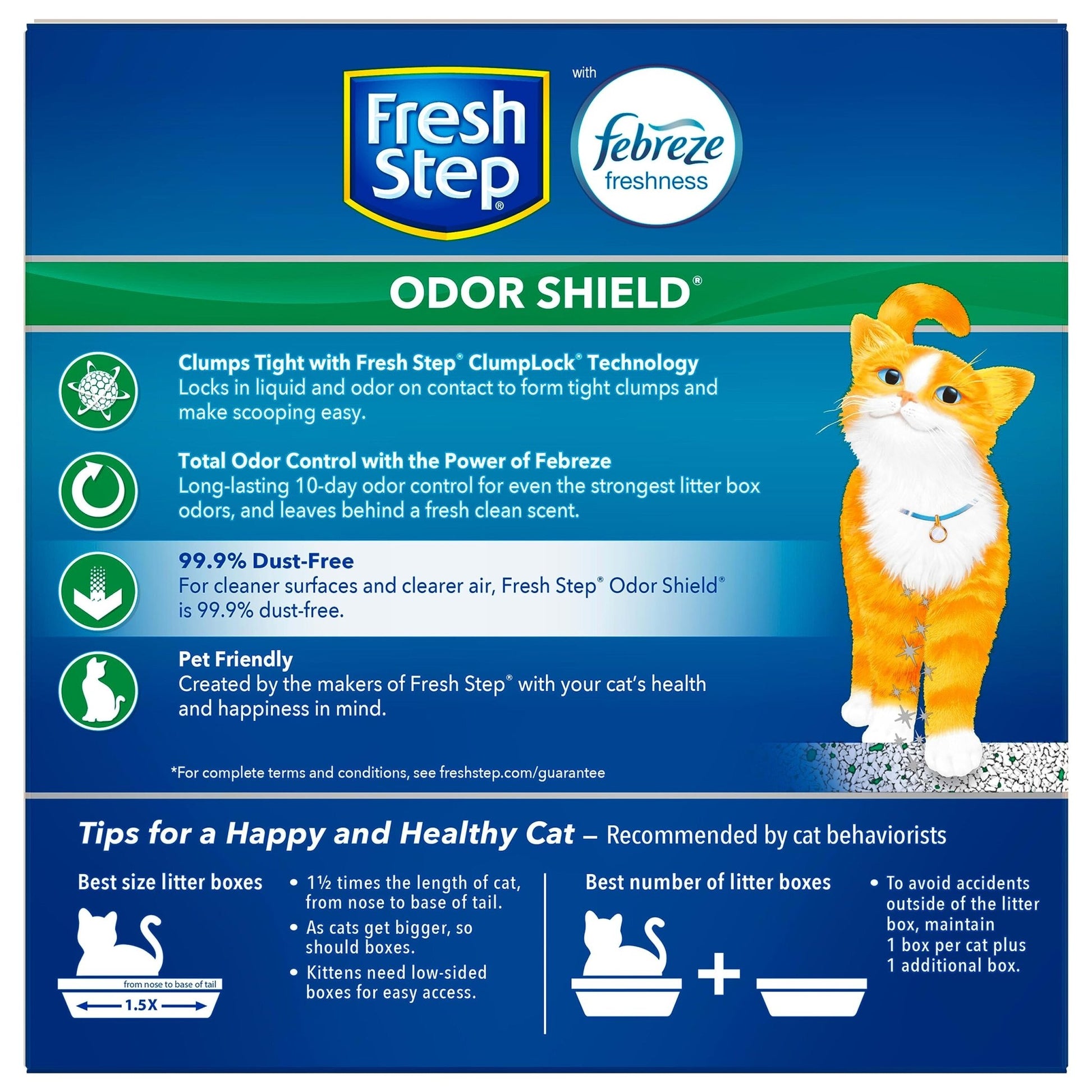 Fresh Step Clumping Cat Litter, Odor Shield With Febreze, 14 Lbs