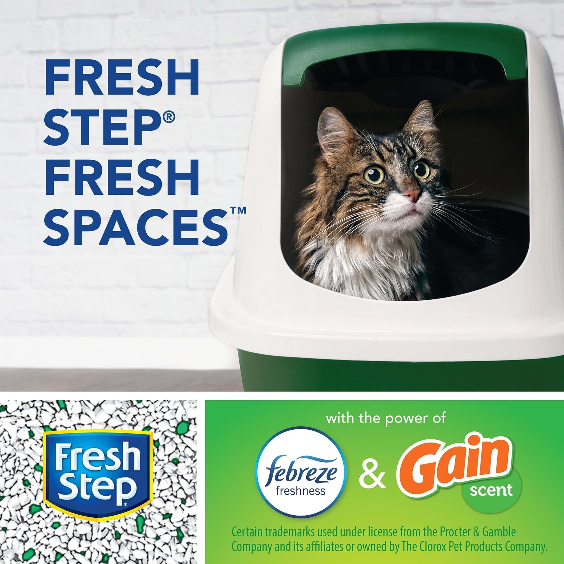 Fresh Step Clumping Cat Litter With Febreze Gain Scent, Activated Charcoal For Odor Control, 14 Pounds
