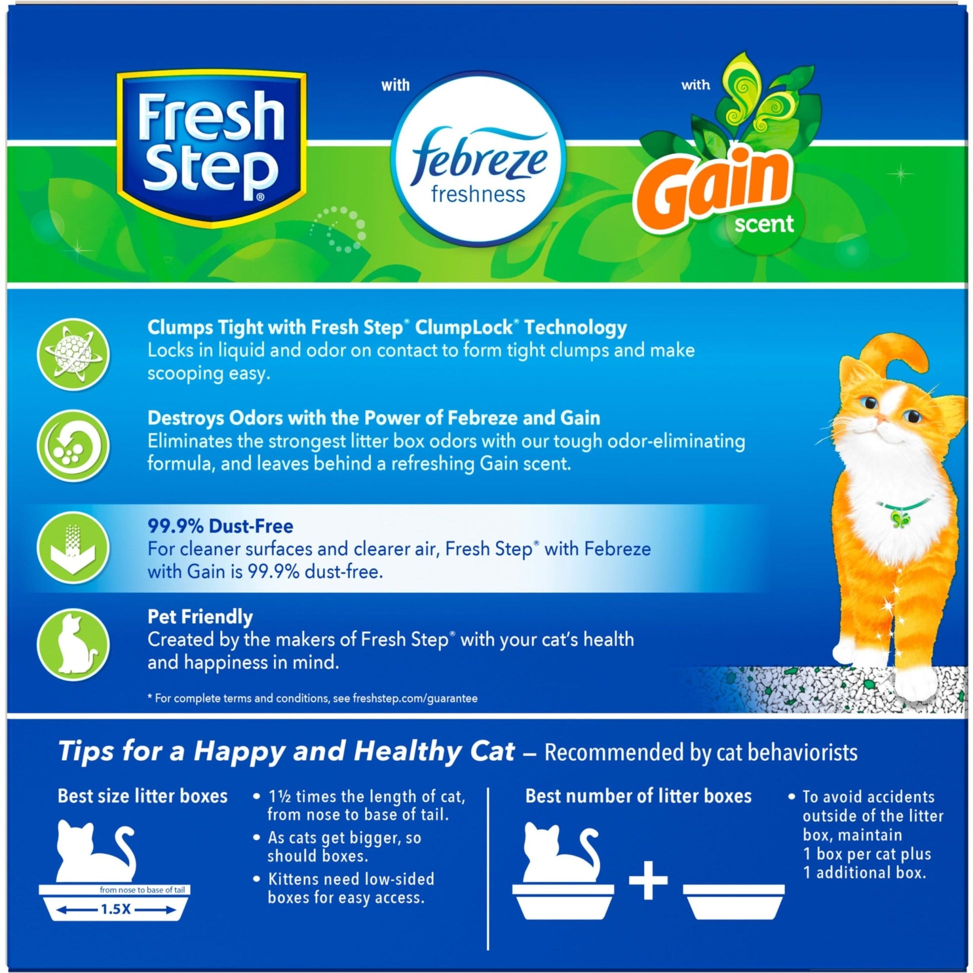 Fresh Step Clumping Cat Litter With Febreze Gain Scent, Activated Charcoal For Odor Control, 14 Pounds