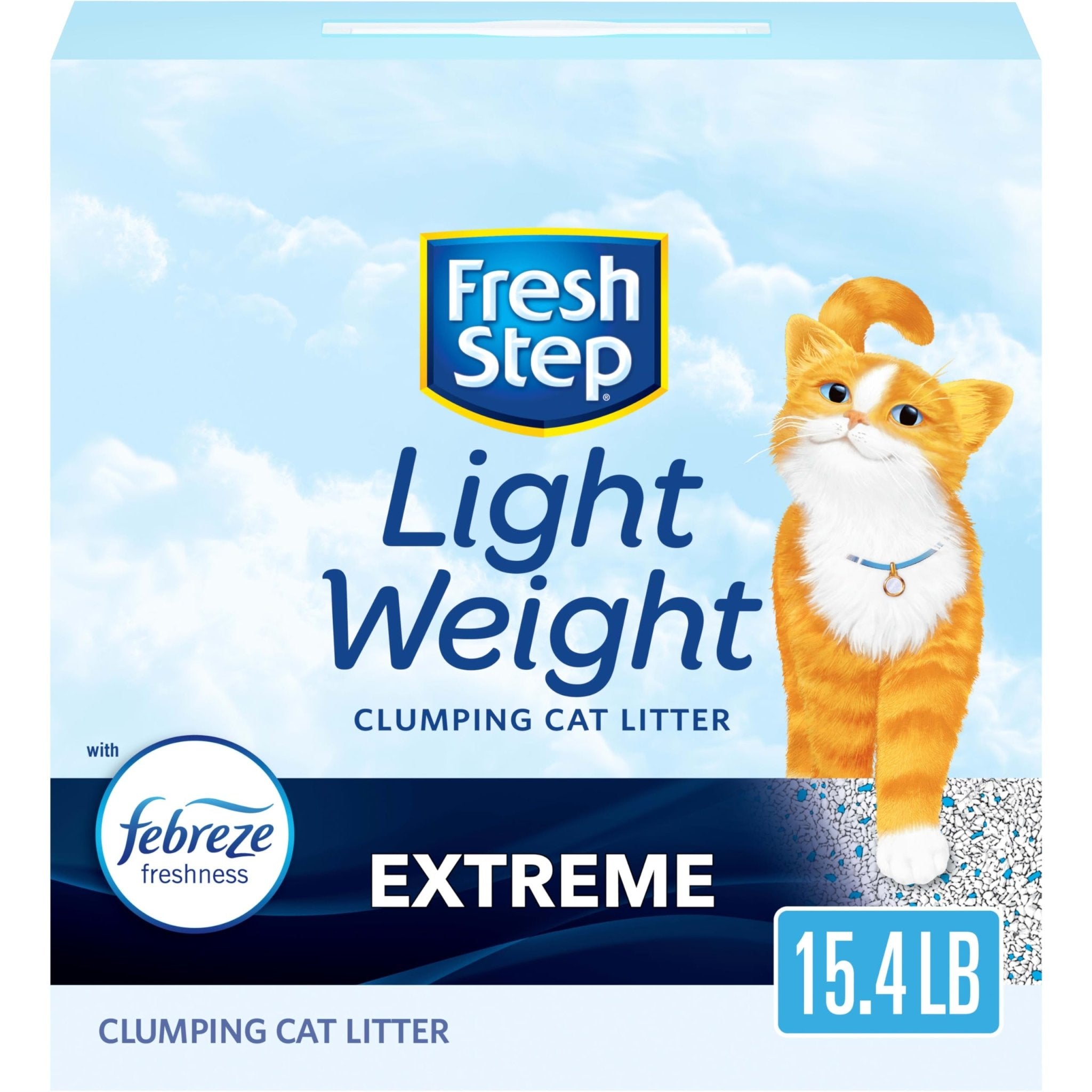Fresh Step Lightweight Extreme Scented Litter With The Power Of Febreze, Clumping Cat Litter, 15.4 Pounds (Package May Vary)