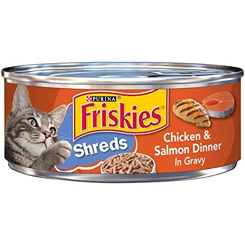Friskies Shredded Chicken And Salmon In Gravy, 5.5 Oz