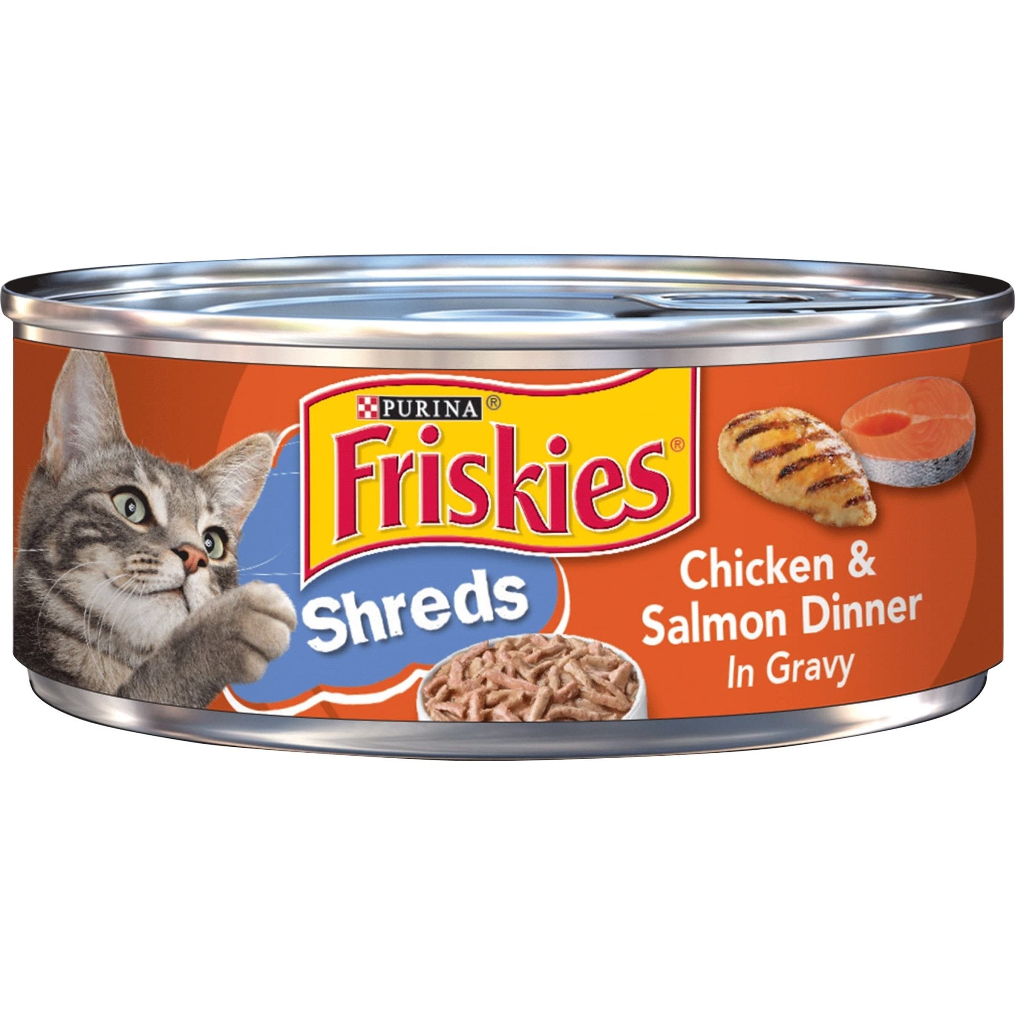Friskies Shredded Chicken And Salmon In Gravy, 5.5 Oz